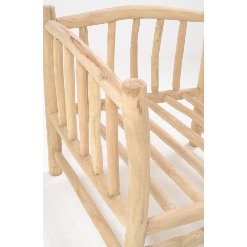 Teak Branch Chair With Scatterback Cushions