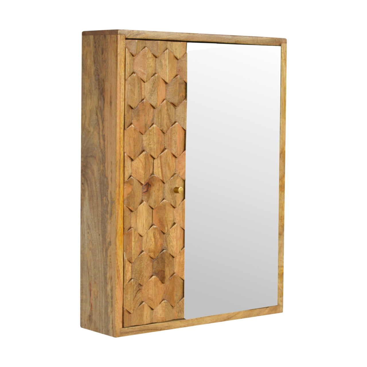 Pineapple Carved Mirror Cabinet